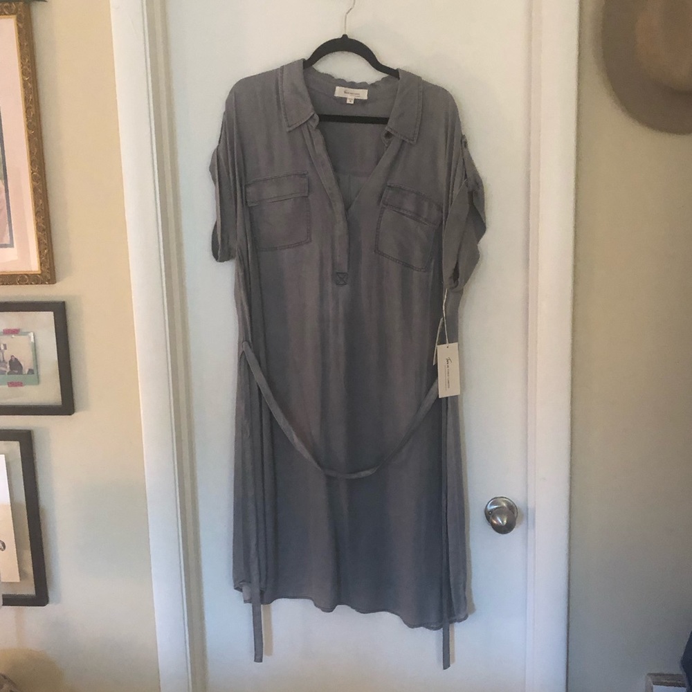 NWT Two By Vince Size 2X Grey Denim Dress